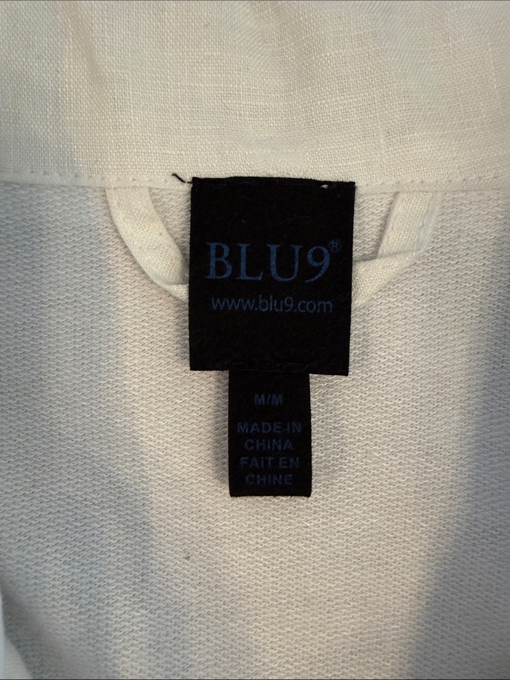 White Mixed Media Linen and Knit Jacket - Picture 6 of 7